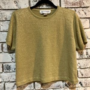 Vintage Norton McNaughton Metallic Gold Sparkle Sweater